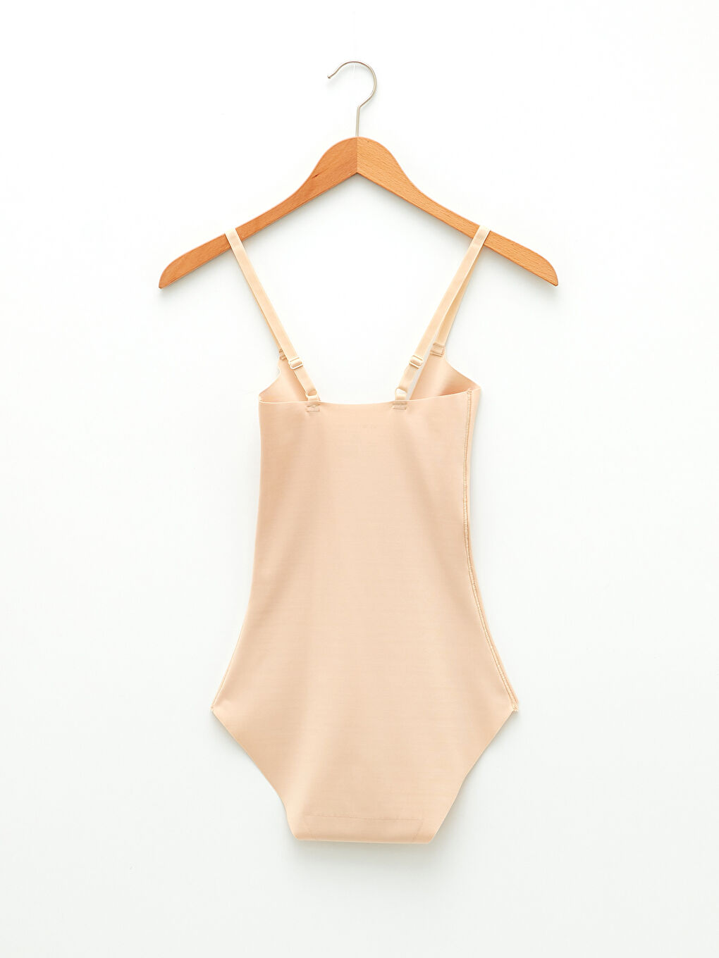 Pembe U Yaka Düz Askılı Kadın Çıtçıtlı Body-1