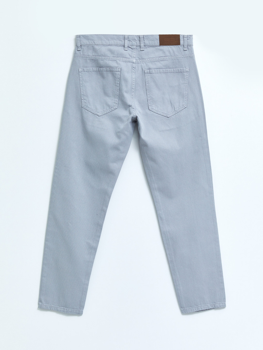Gri Slim Fit Gabardin Erkek Pantolon-6