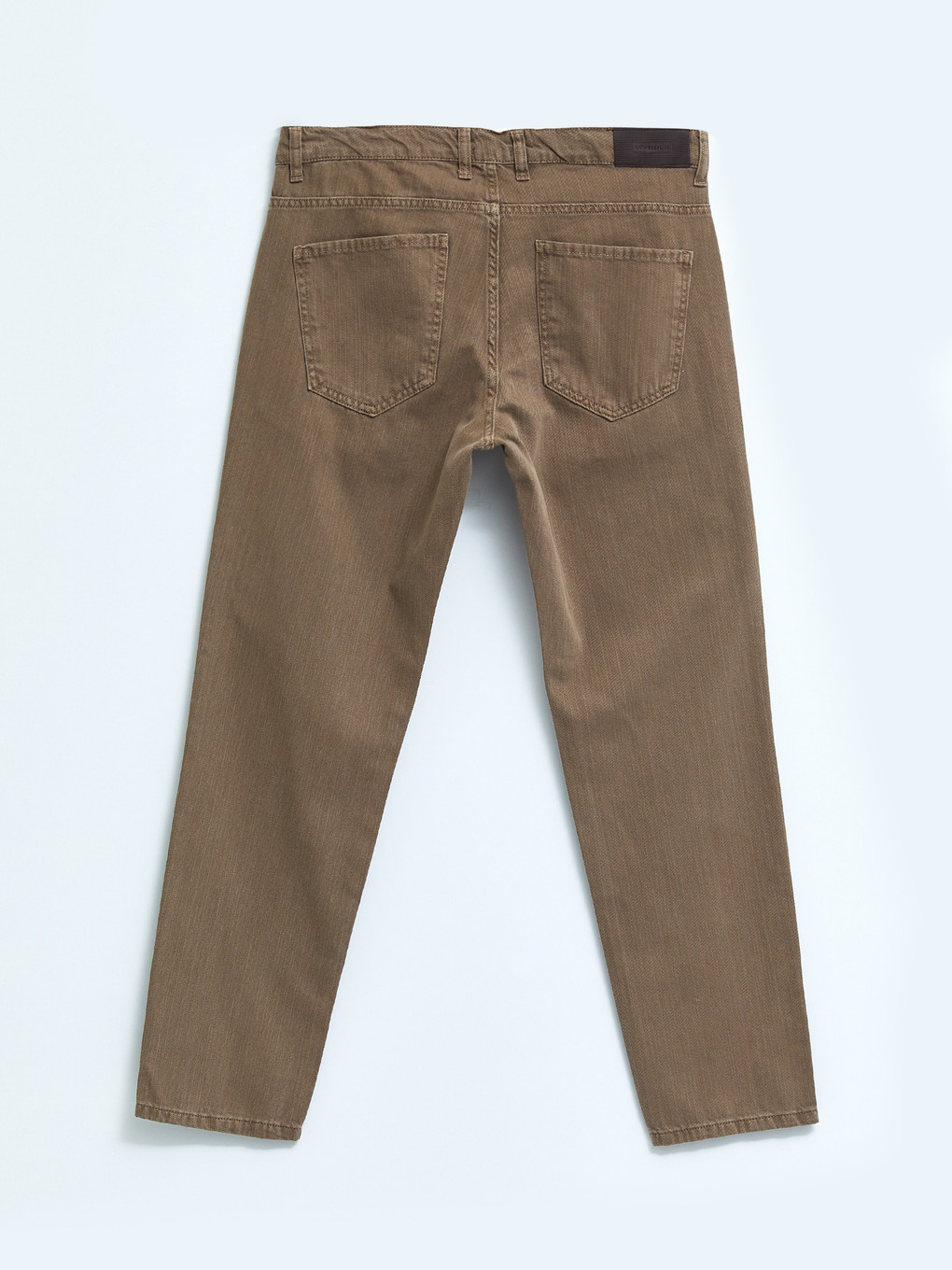 Bej Slim Fit Gabardin Erkek Pantolon-6