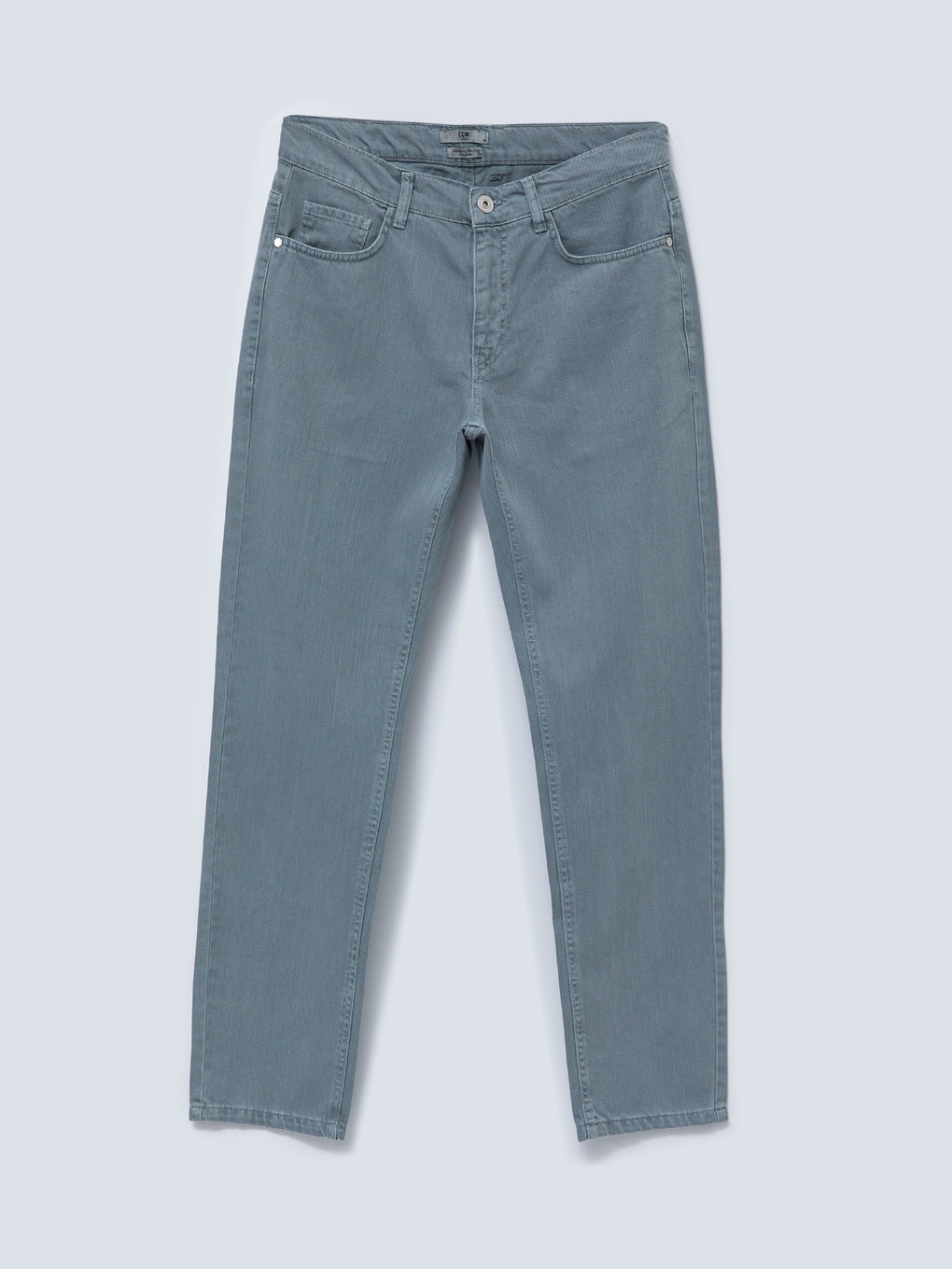 Yeşil Slim Fit Gabardin Erkek Pantolon-5