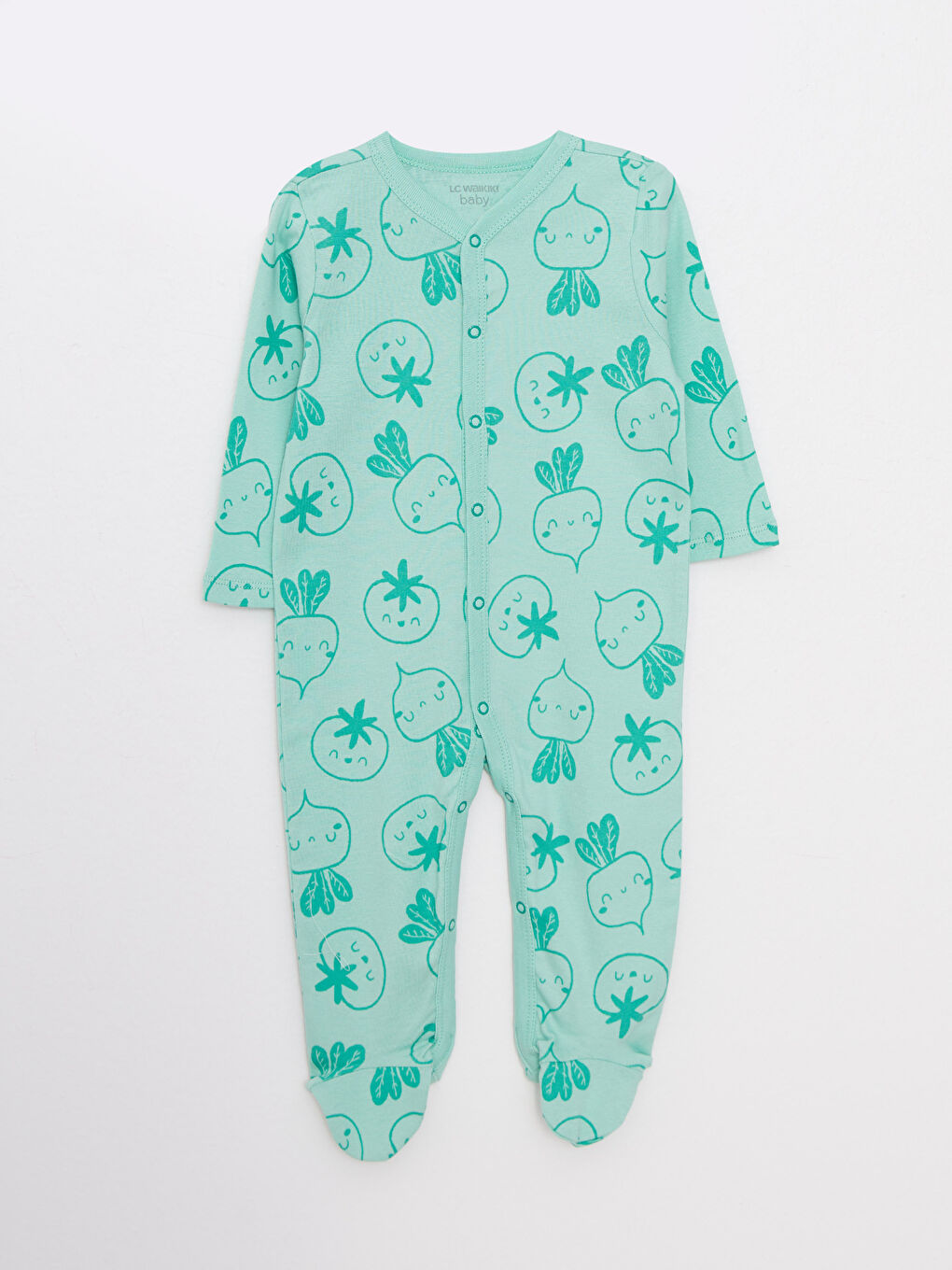 V Neck Long Sleeve Printed Cotton Baby Boy Rompers 2 Pack-1