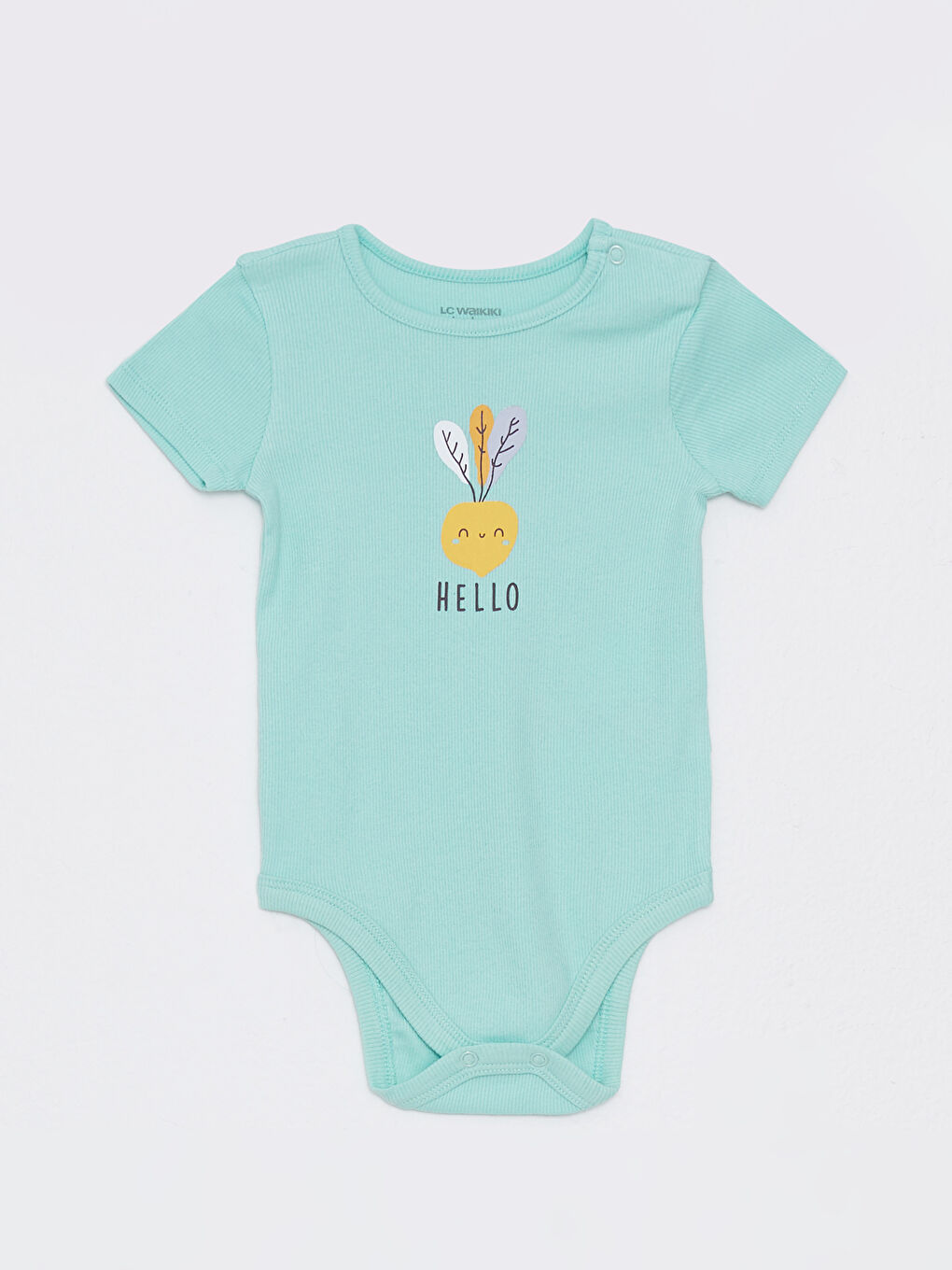 Ensemble 2 Pièces Bébé Garçon Imprimé Coton Body à Boutons-Pression et Short Manches Courtes Col Rond-1