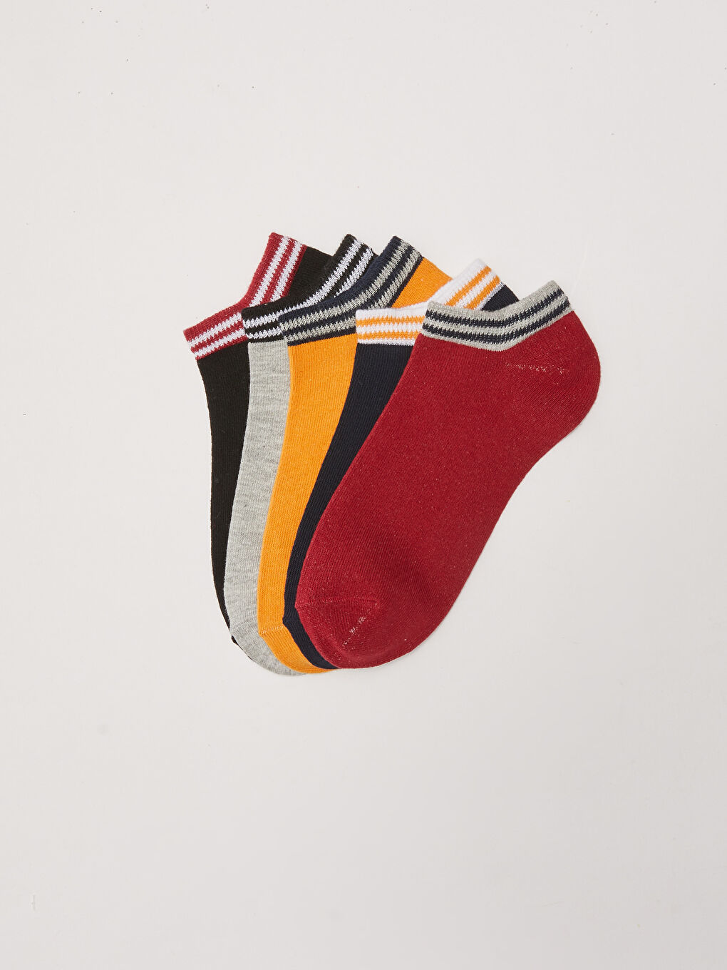 Striped Boys' Trainer Socks 5 Pack -S26939Z4-K00