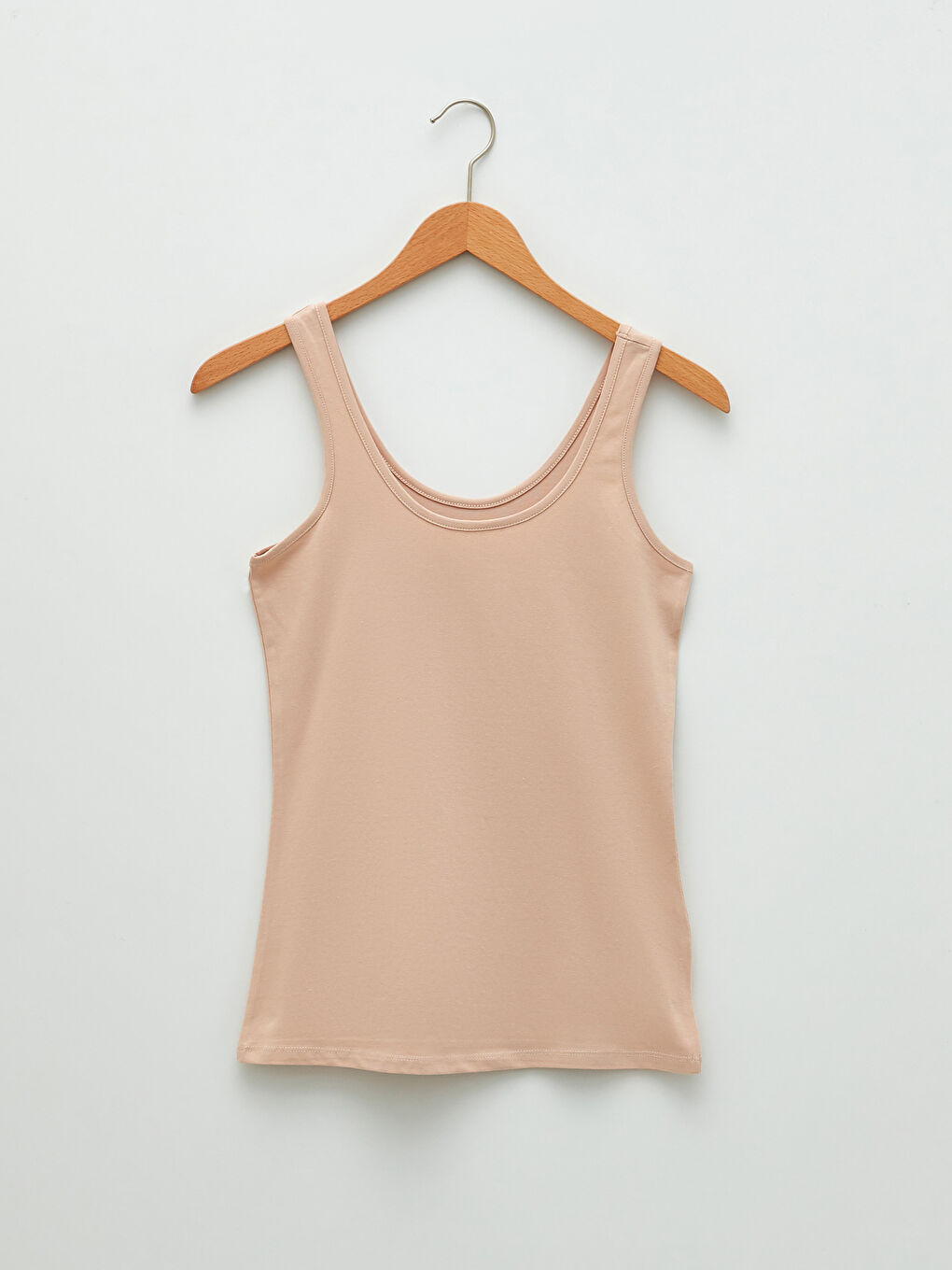 Pembe U Yaka Düz Askılı Kadın Atlet-5