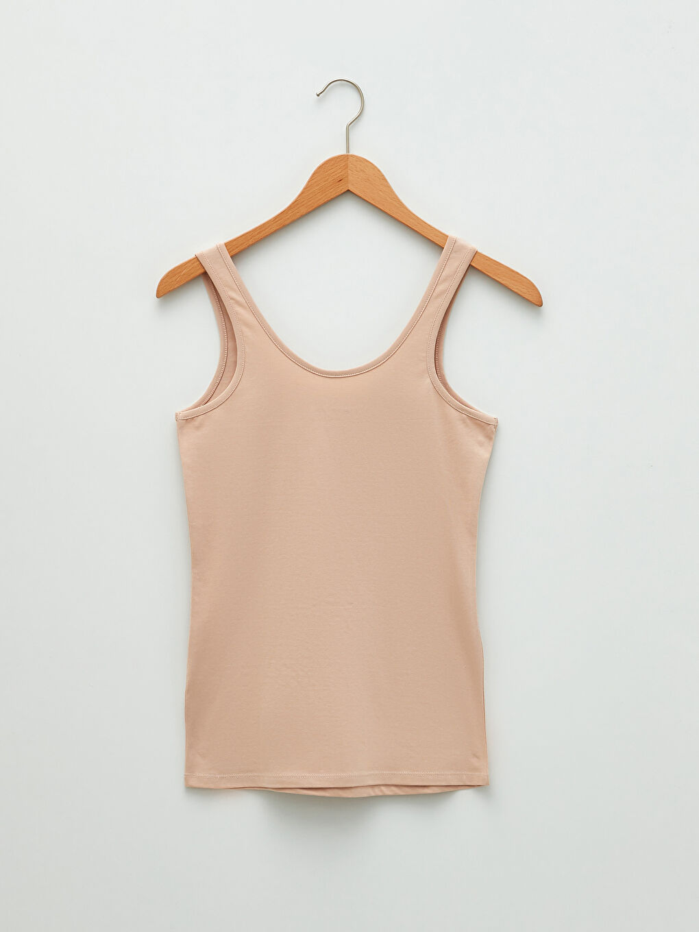 Pembe U Yaka Düz Askılı Kadın Atlet-6