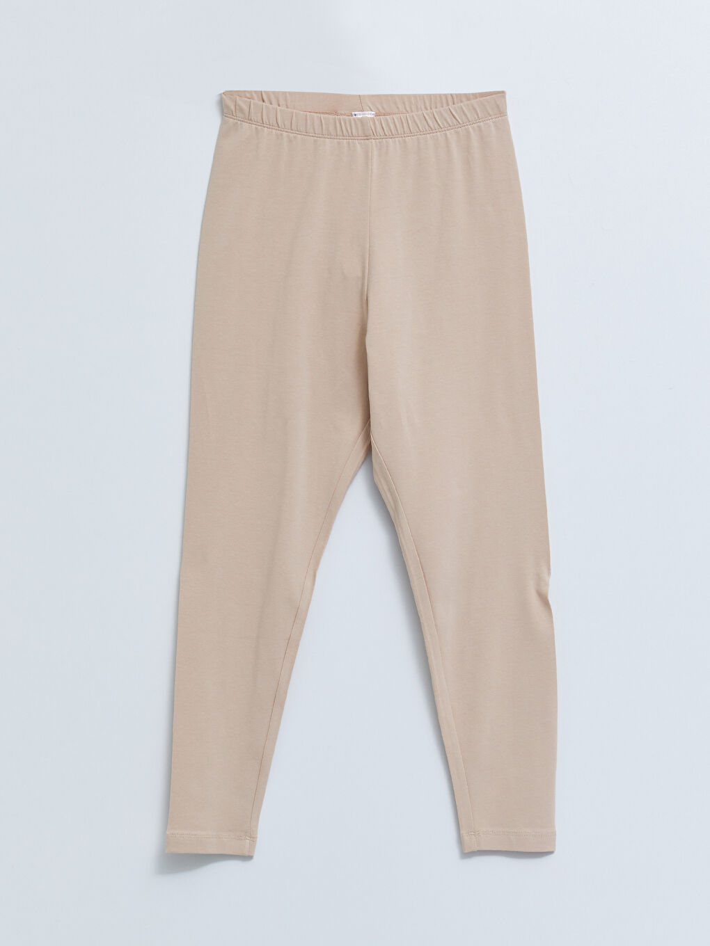 Pembe Beli Lastikli Düz Pamuklu Kadın İçlik Tayt