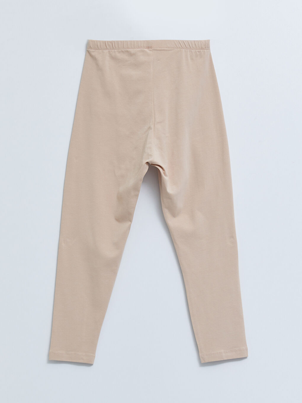 Pembe Beli Lastikli Düz Pamuklu Kadın İçlik Tayt-1