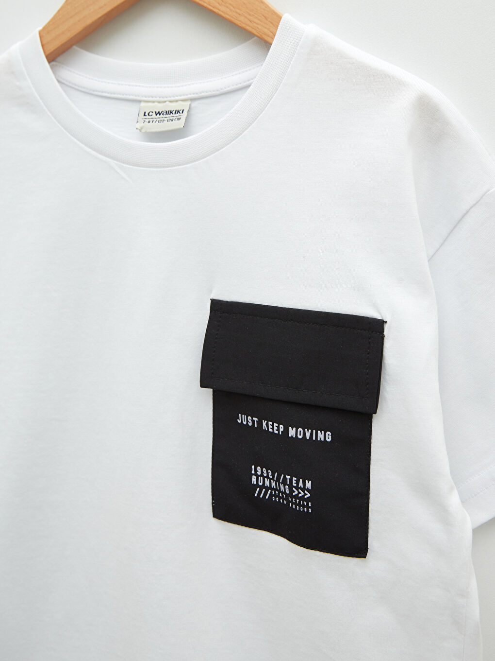 Crew Neck Printed Short Sleeve Cotton Boy T-shirt-2