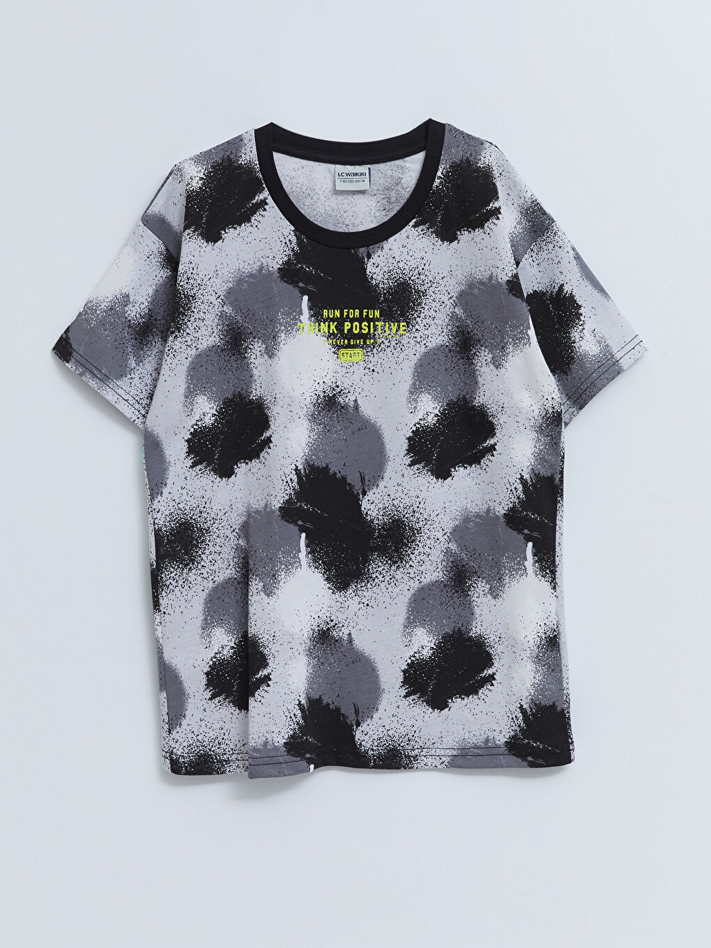 Crew Neck Printed Short Sleeve Cotton Boy T-shirt