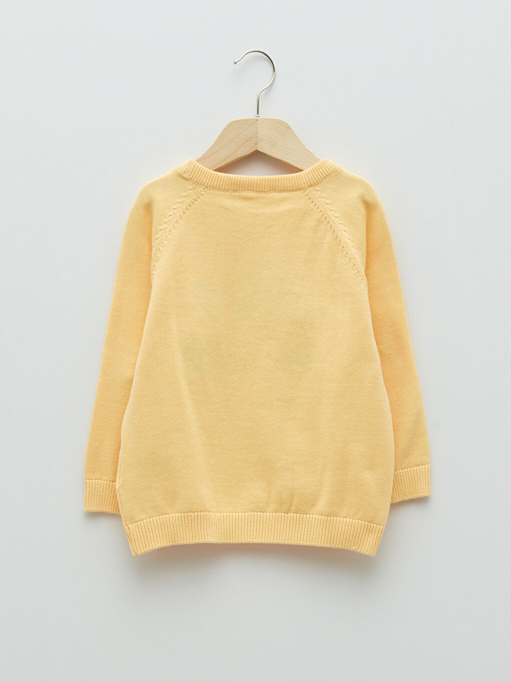 Turuncu Bisiklet Yaka Uzun Kollu Erkek Bebek Triko Kazak-1