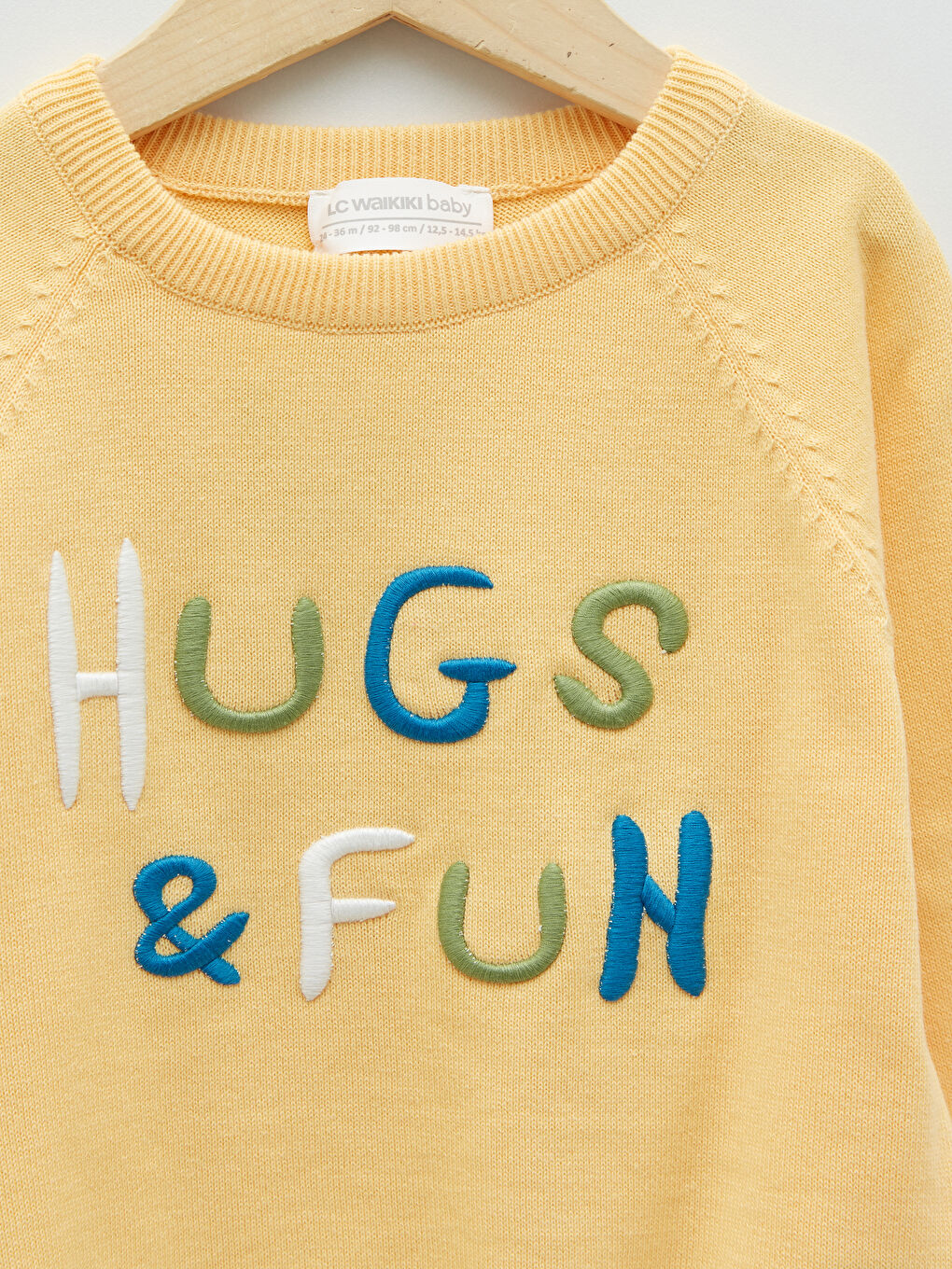 Turuncu Bisiklet Yaka Uzun Kollu Erkek Bebek Triko Kazak-2