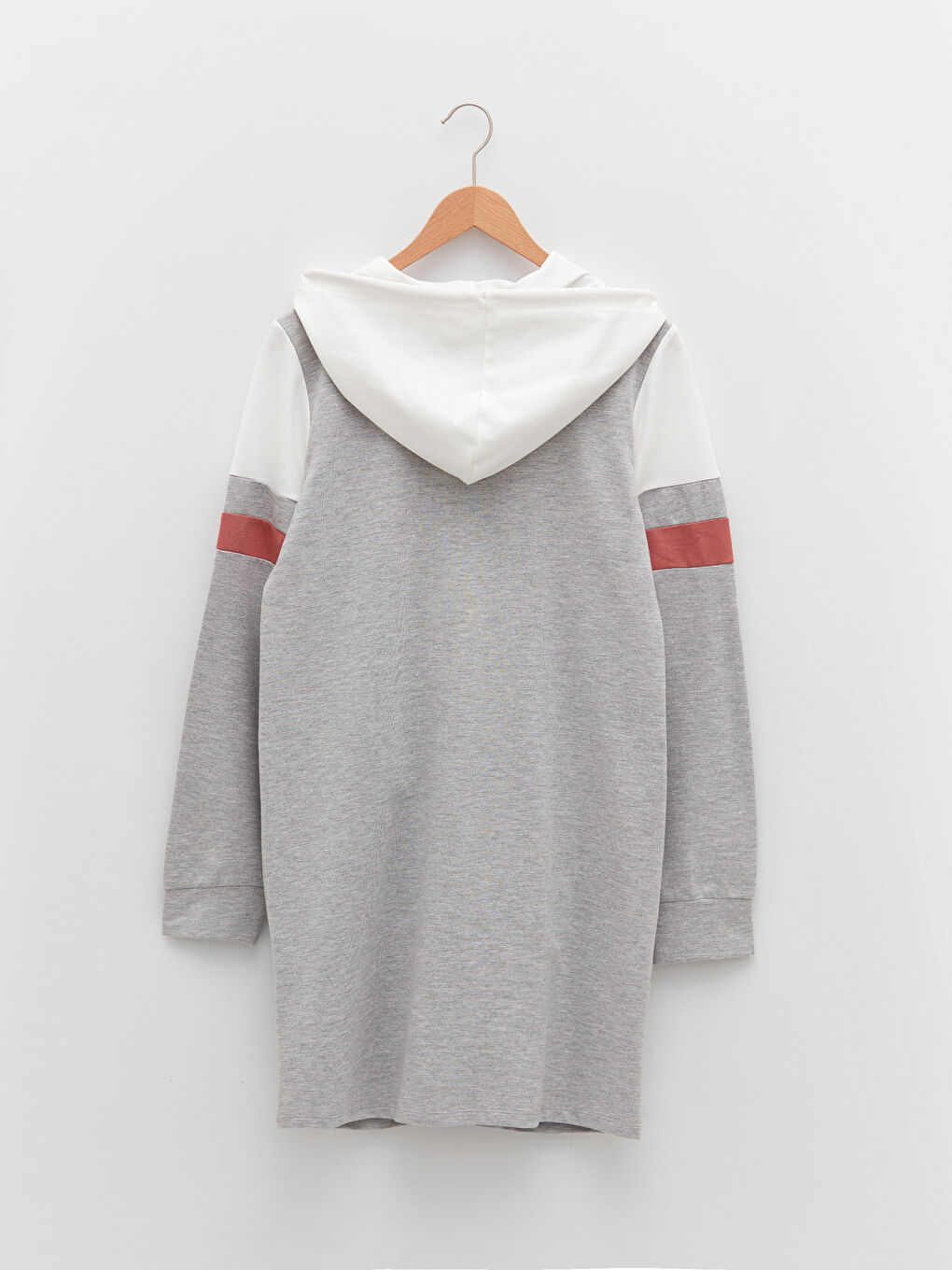 Color-Blocked Long Sleeve Hooded Cardigan-5