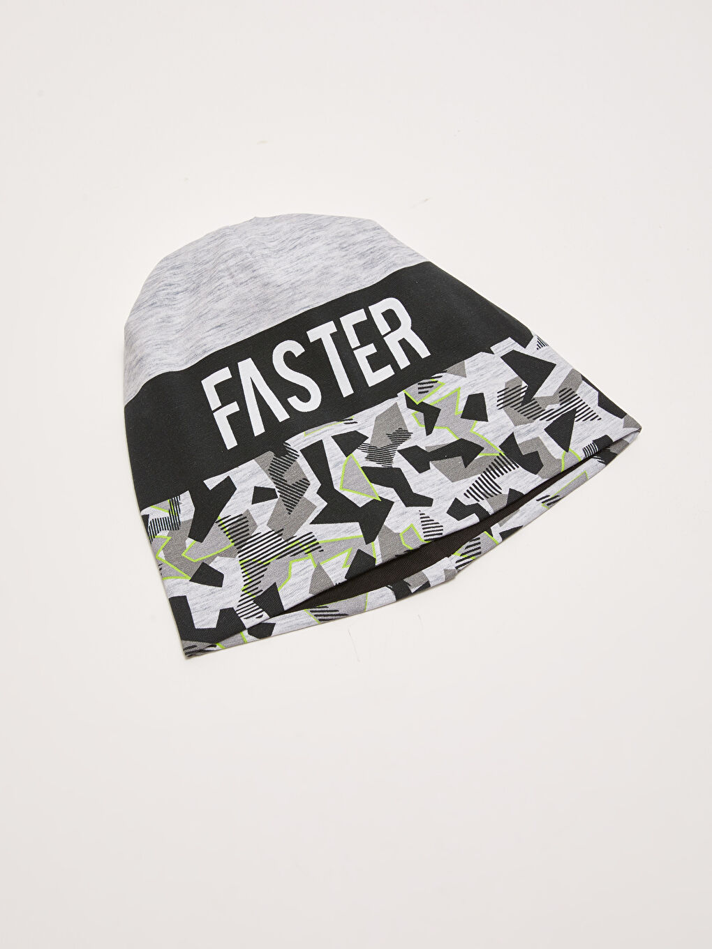 Gri Baskılı Erkek Çocuk Bere-1