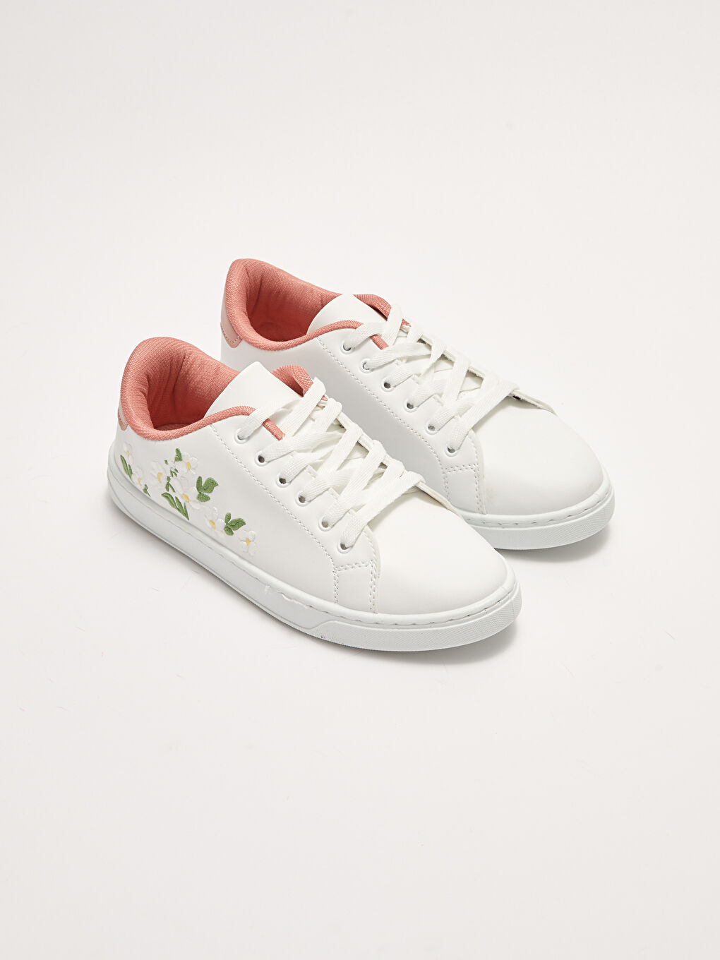 LCW STEPS Floral Embroidery Lace-Up Women's Sneakers -S27023Z8-J5E