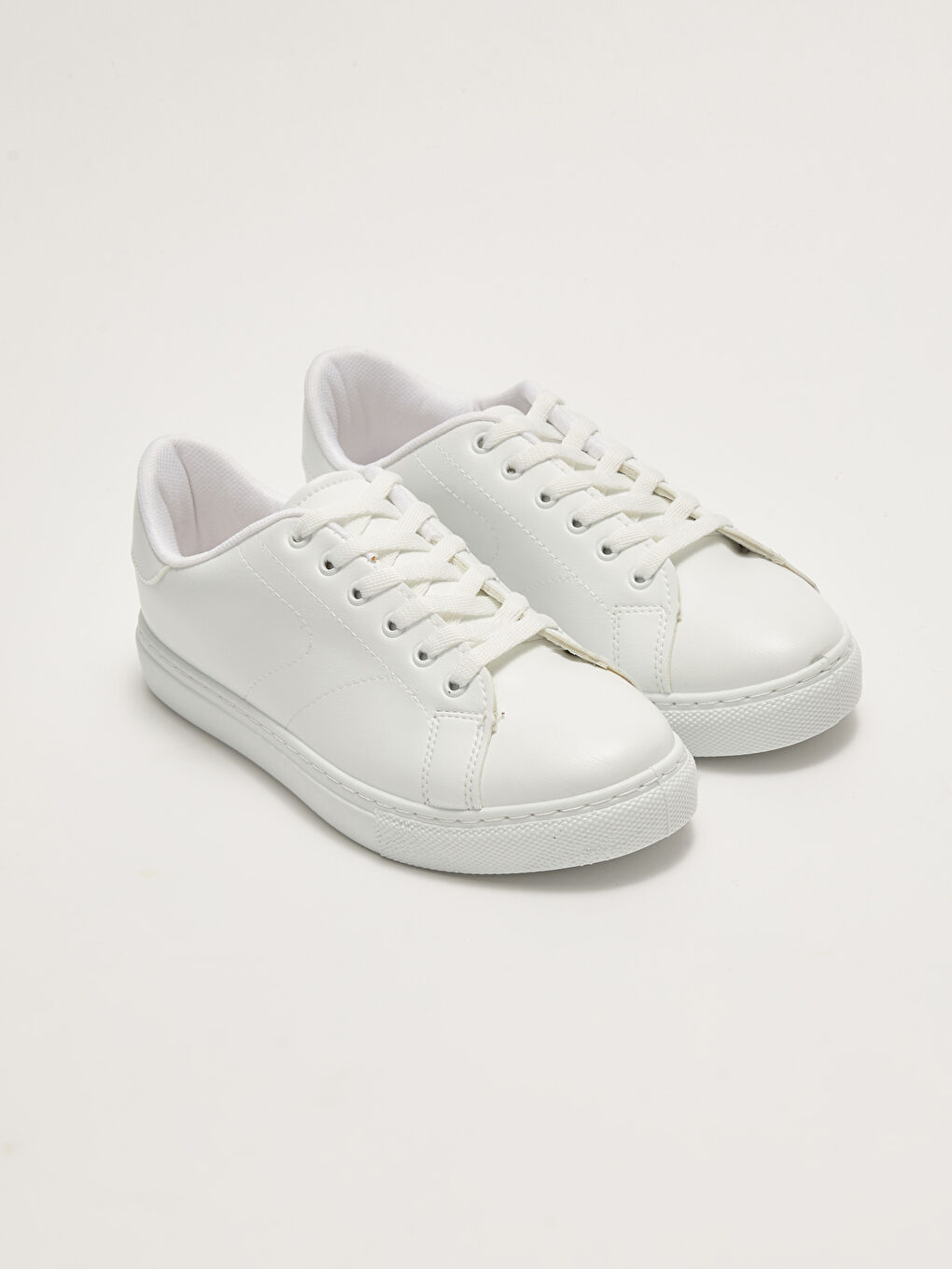 Faux Leather Lace-Up Women's Sneakers