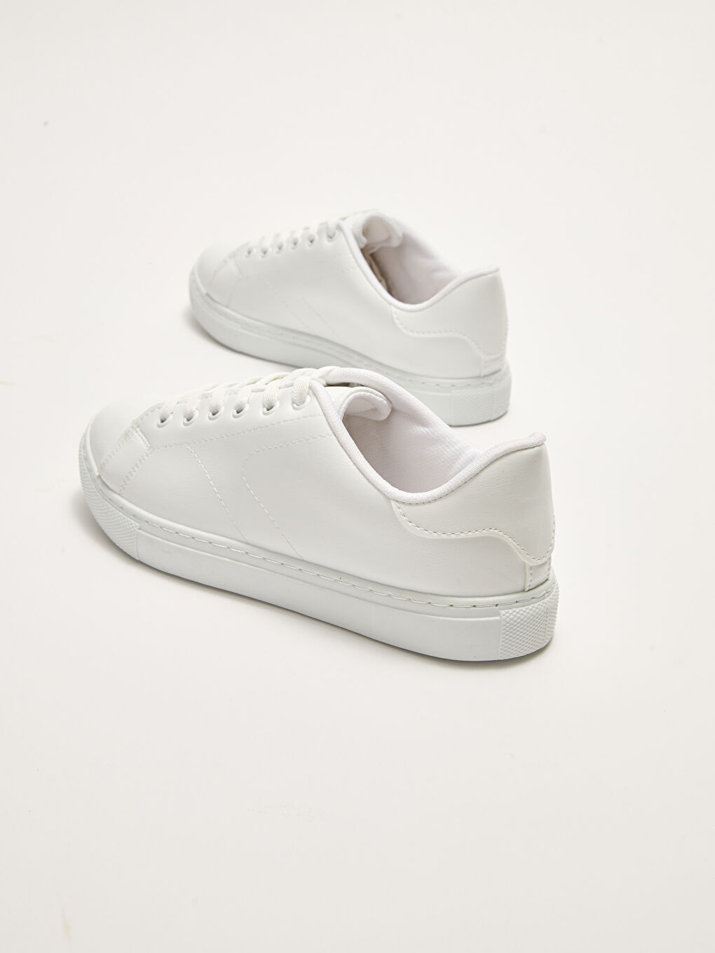 Faux Leather Lace-Up Women's Sneakers-4