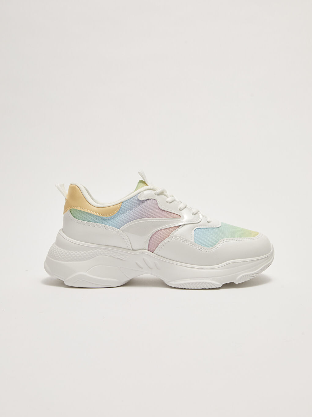 LCW STEPS Color Block Lace Up Thick Sole Women's Sneakers -S27035Z8-F9C