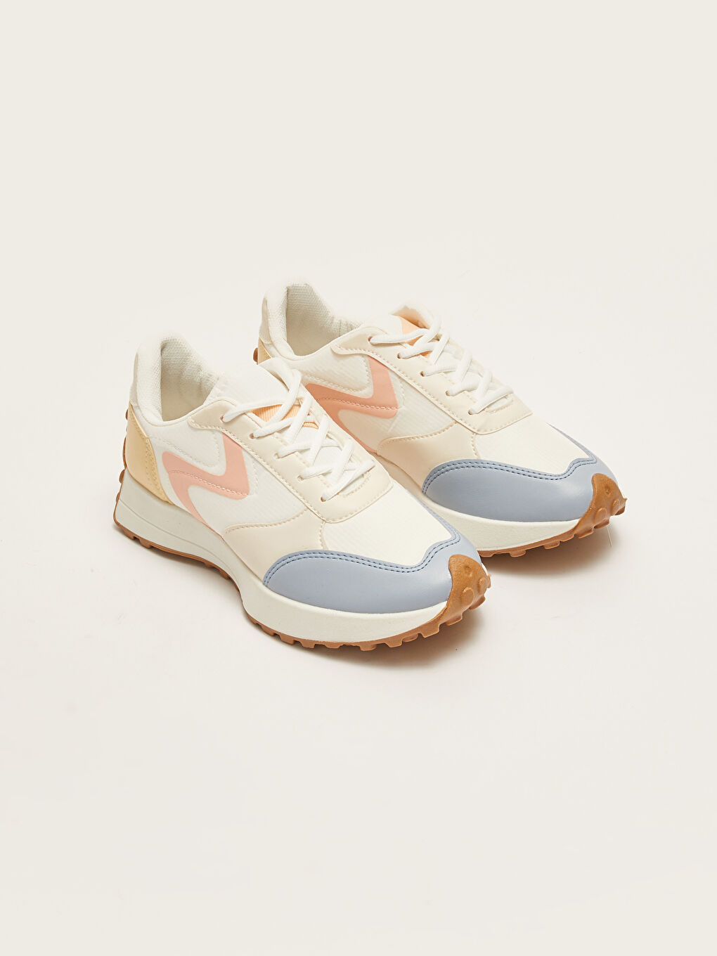 Color Block Lace-Up Women's Shoes-4