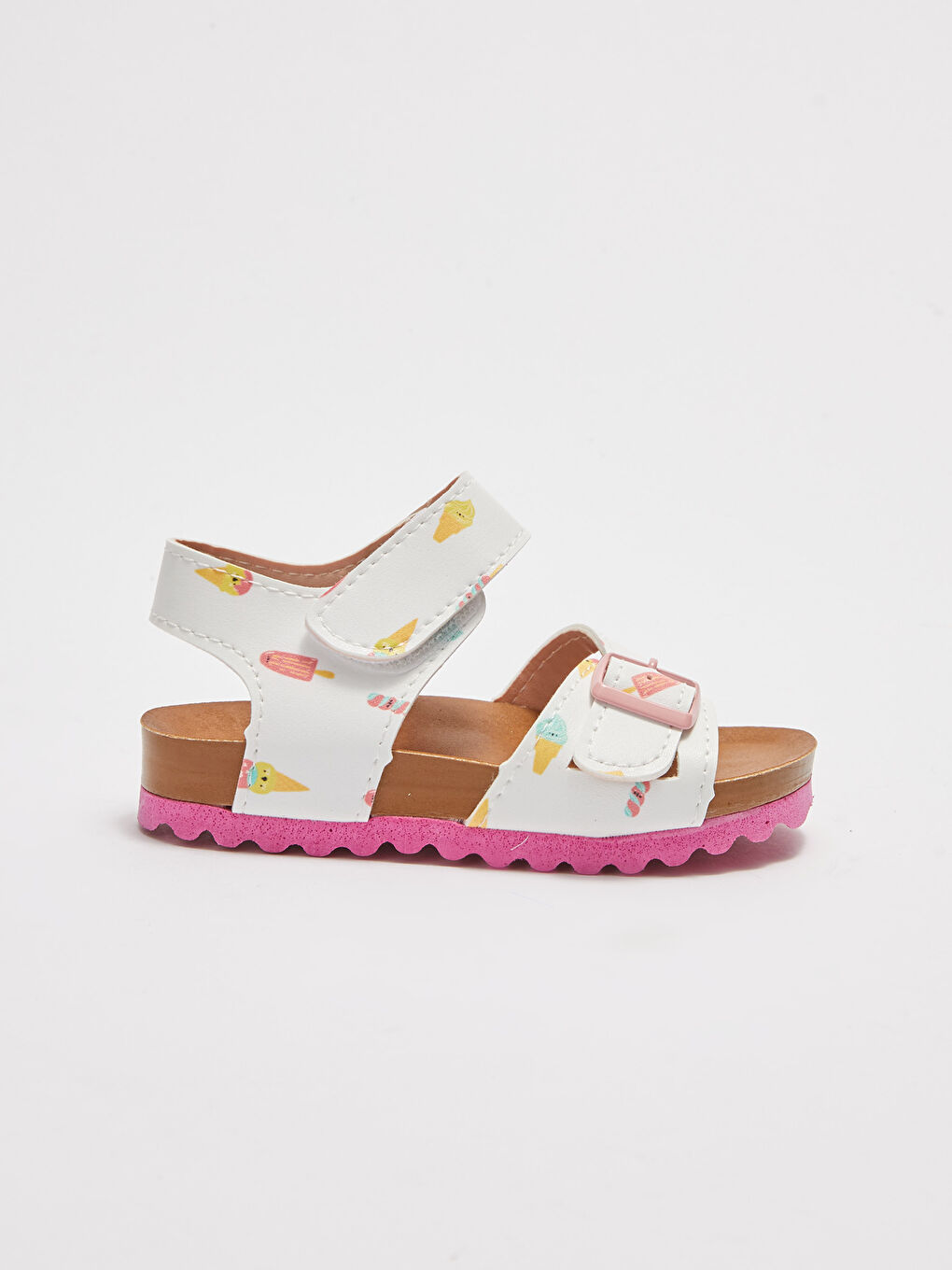 Sandales imprimées à crochet et boucle pour bébé fille-2