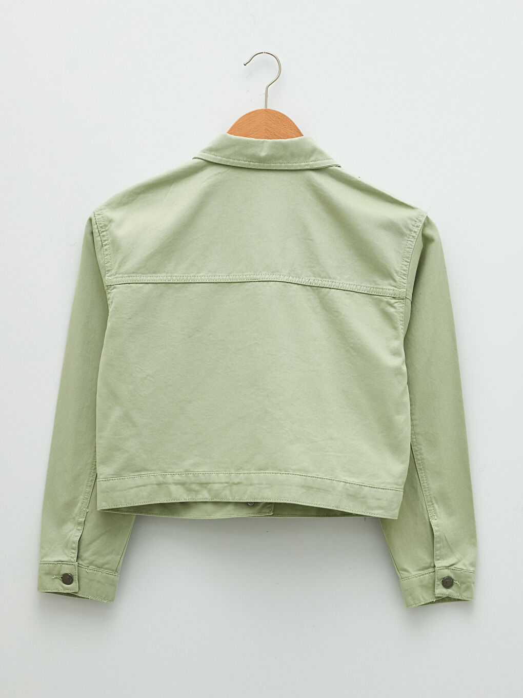 Shirt Collar Letter Printed Long Sleeve Cotton Women's Jacket-6