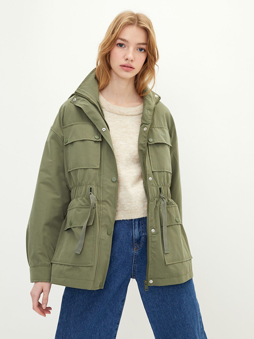 LCW Vision Turtle Neck Regular Long Sleeve Women's Coat -S27095Z8-QTK
