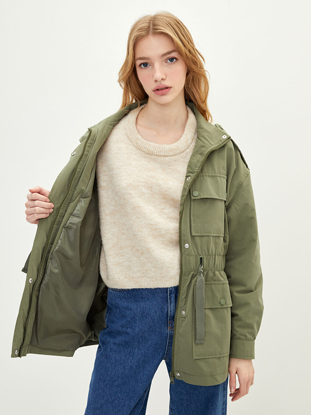 LCW Vision Turtle Neck Regular Long Sleeve Women's Coat -S27095Z8-QTK