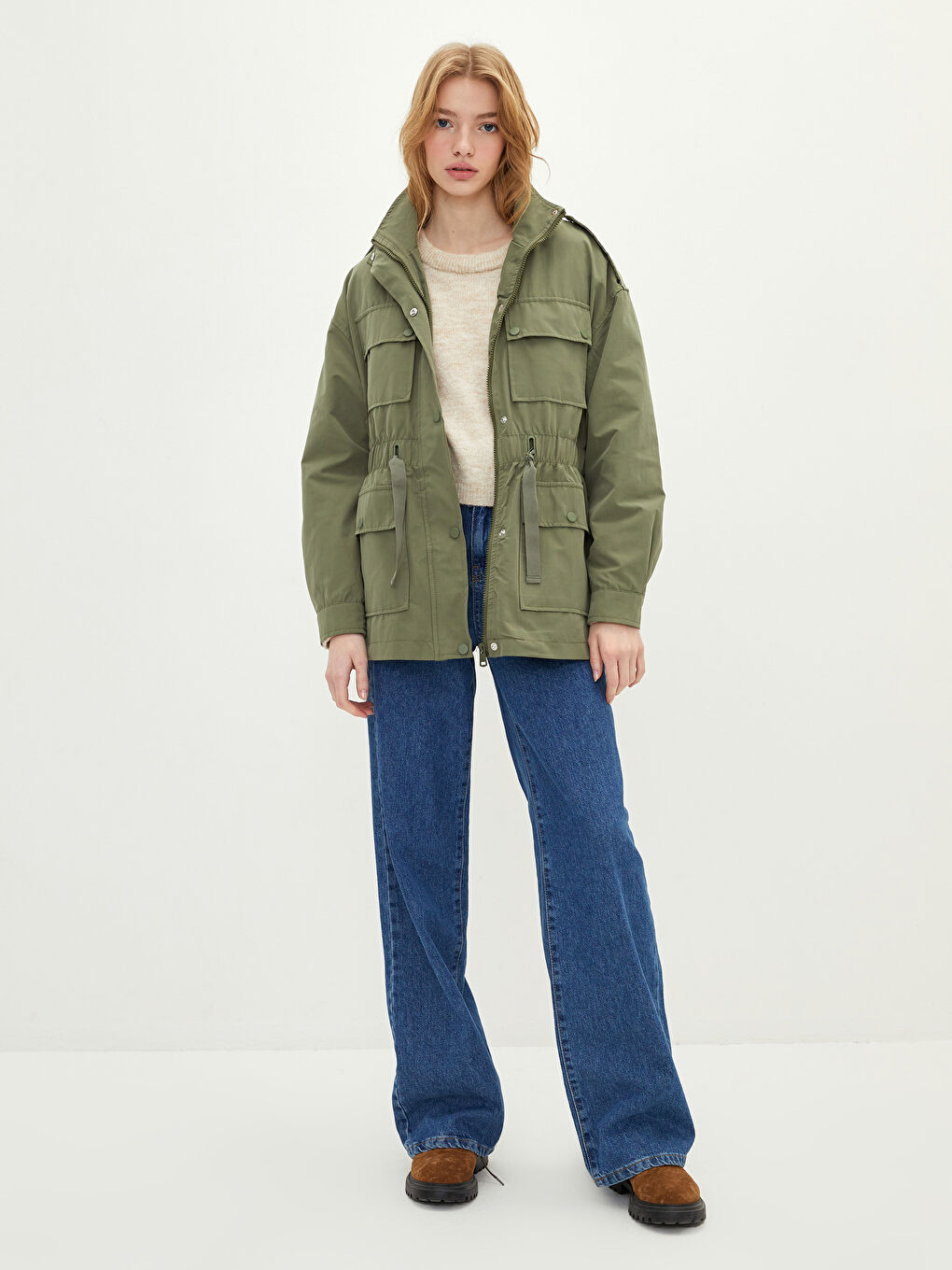 LCW Vision Turtle Neck Regular Long Sleeve Women's Coat -S27095Z8-QTK
