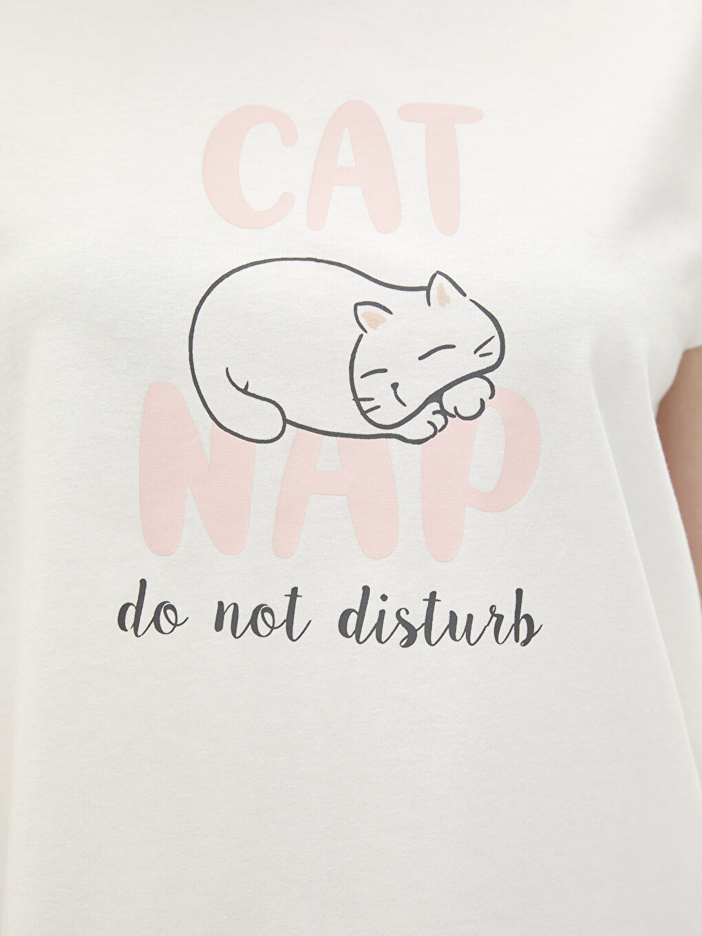 Crew Neck Printed Short Sleeve Women's Pyjama Set-3