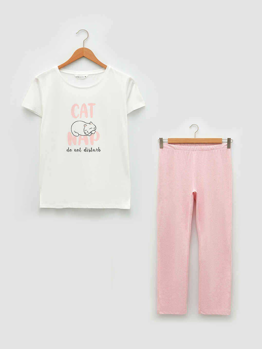 Crew Neck Printed Short Sleeve Women's Pyjama Set-5