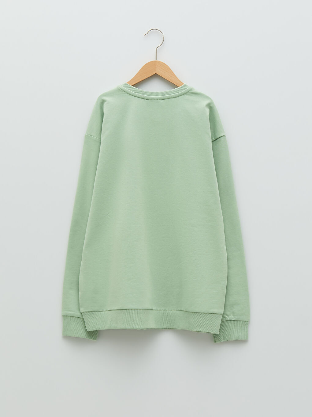LCW Kids Crew Neck Letter Printed Long Sleeve Girl's Sweatshirt -S27122Z4-FGX
