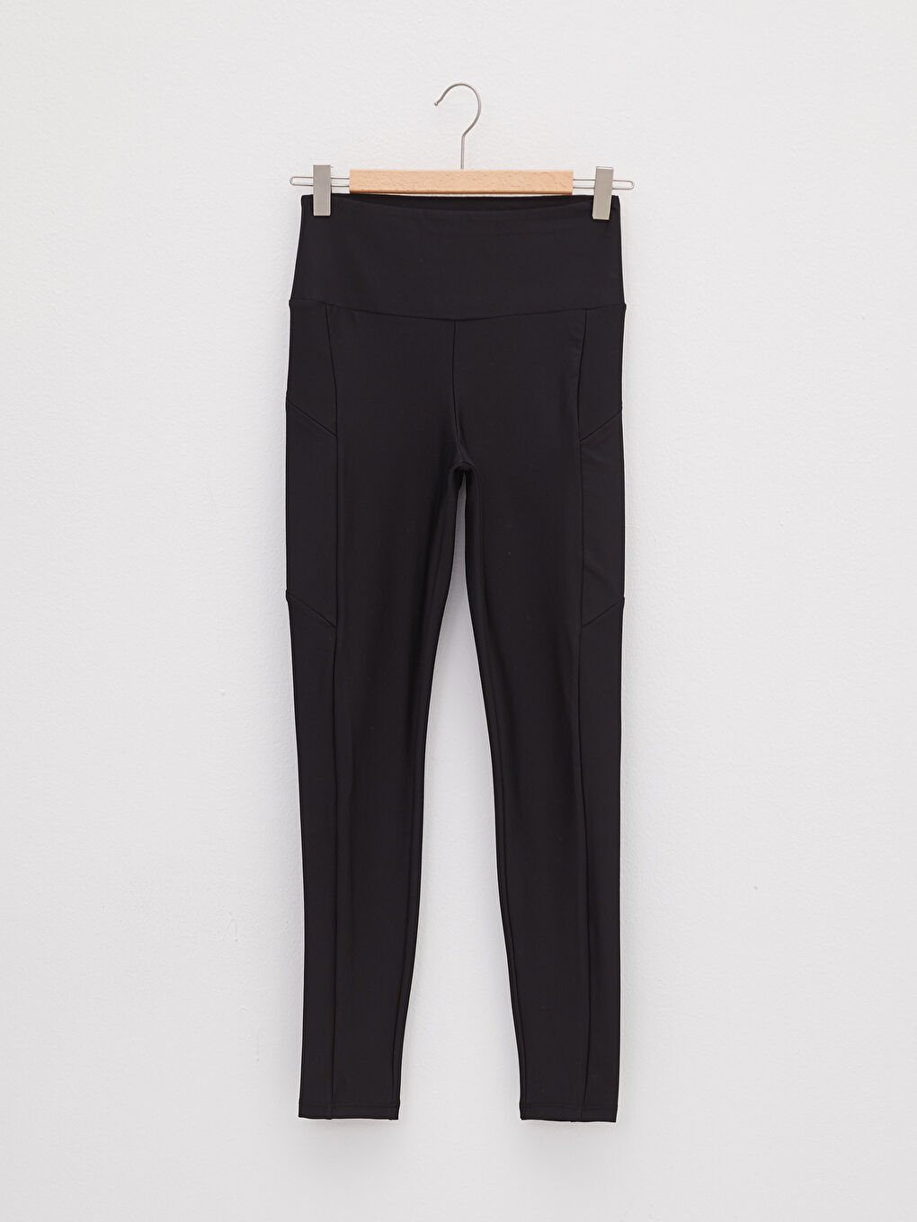 Leggings Unis à Taille Élastiquée pour Femmes-5