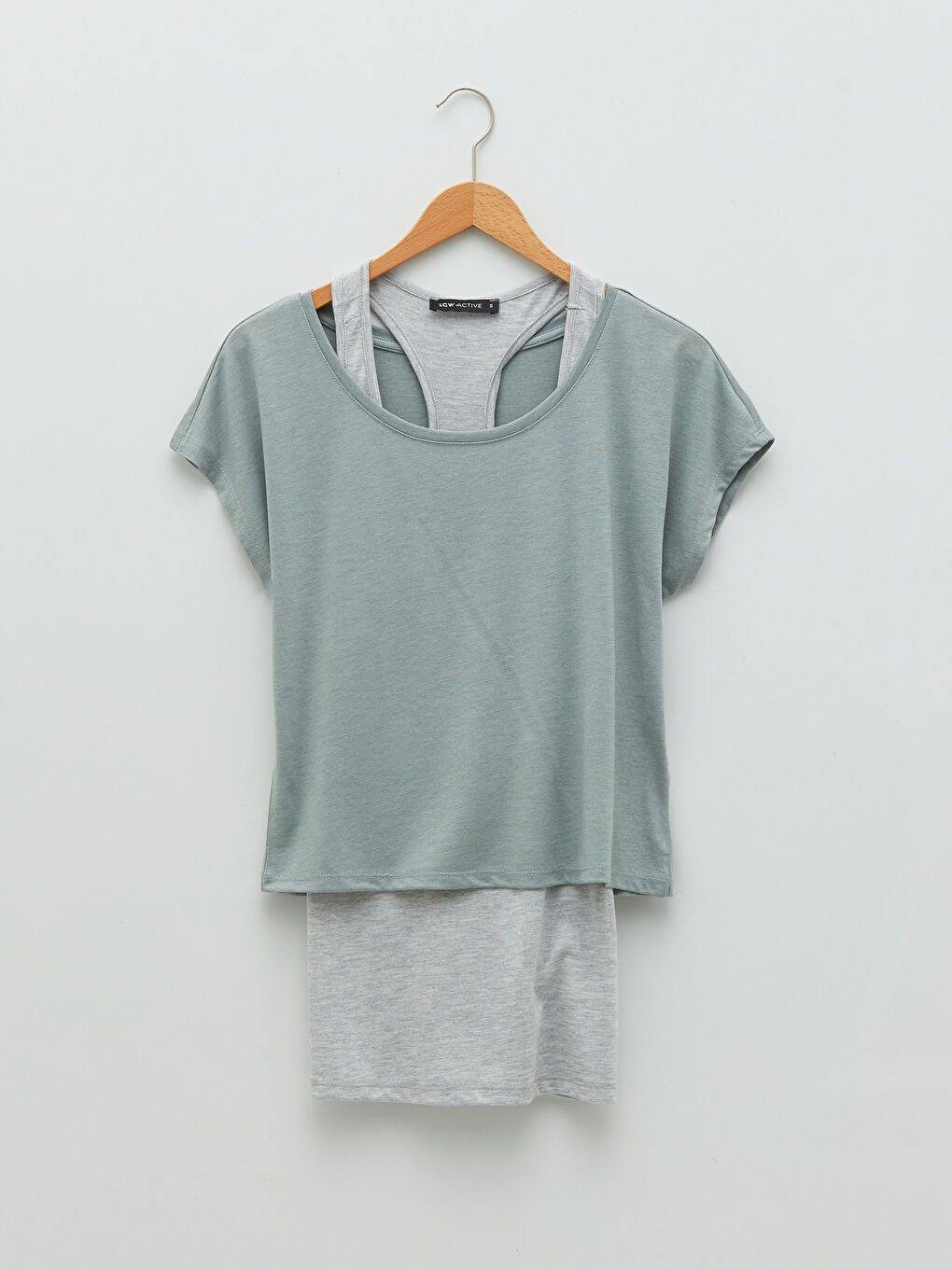 XSIDE ACTIVE Slash Neck Plain Short Sleeve Women's T-Shirt -S27141Z8-P32