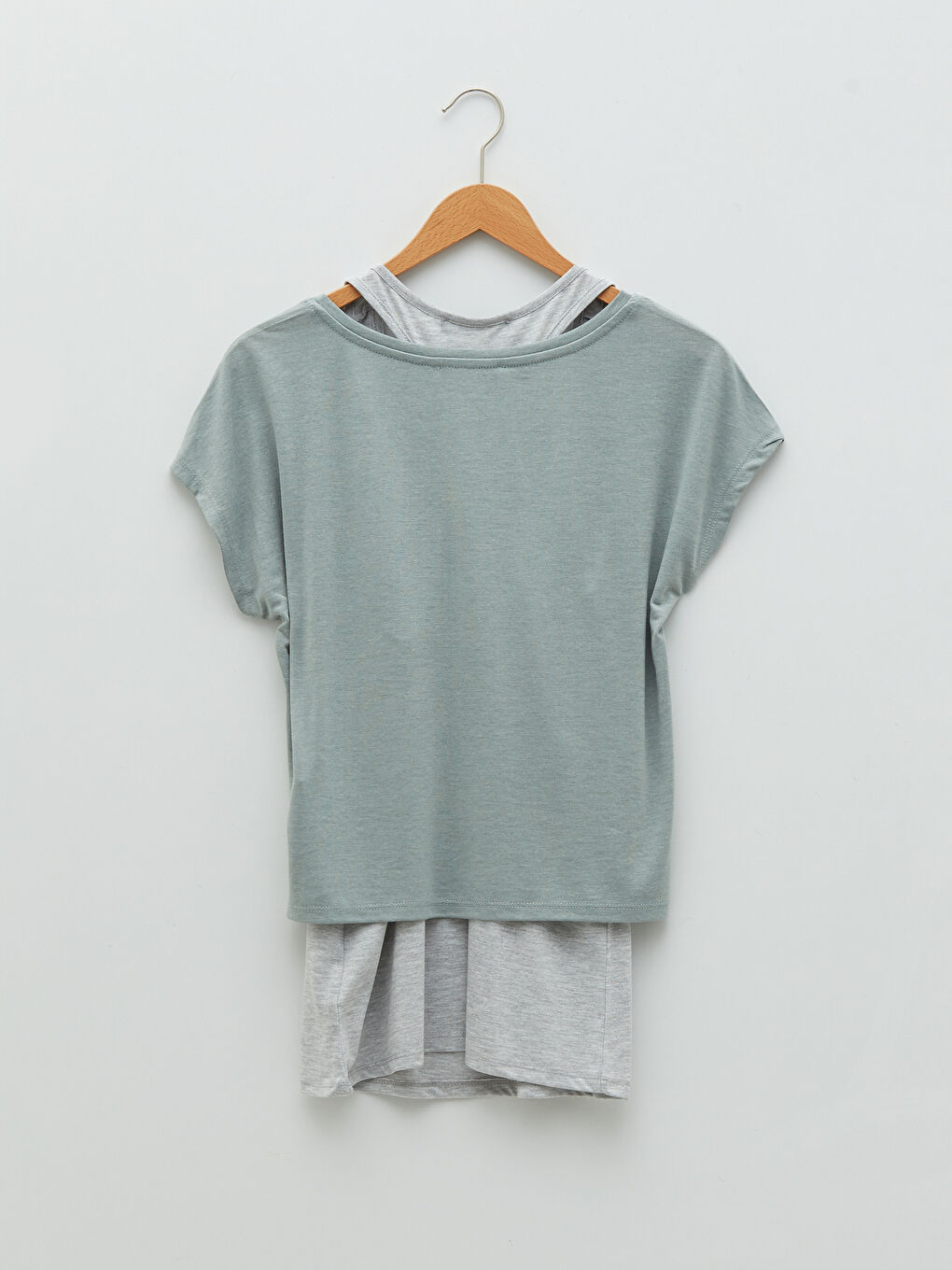 XSIDE ACTIVE Slash Neck Plain Short Sleeve Women's T-Shirt -S27141Z8-P32