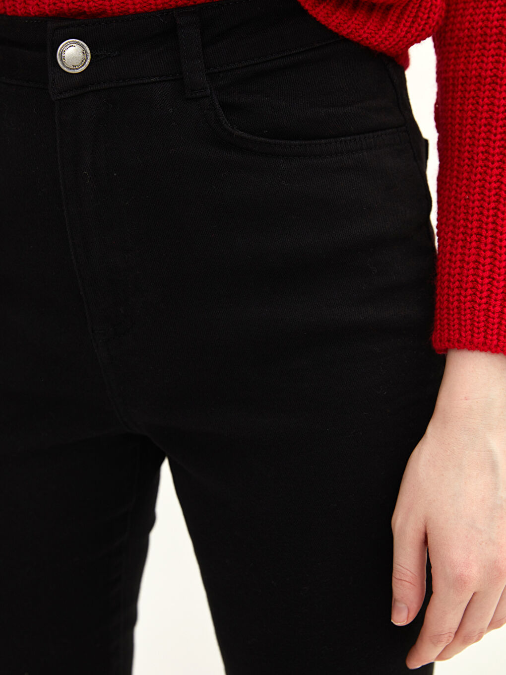 LCW Vision Pantalone za Žene Keper Uskog Kroja sa Ravnim Nogavicama i Džepovima -S27143Z8-CVL
