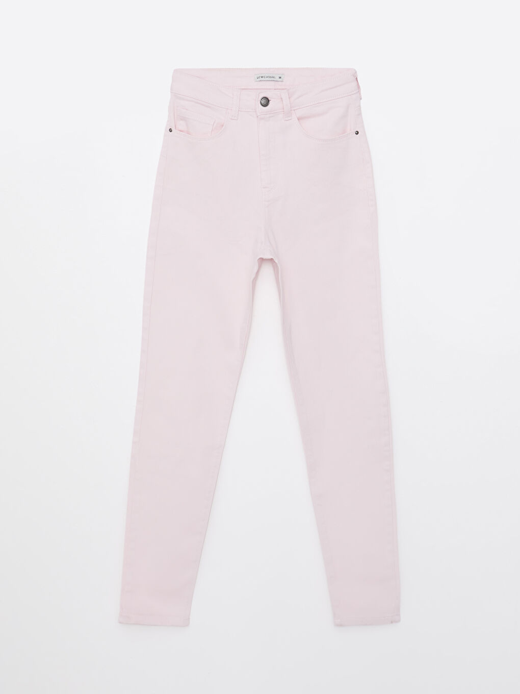 LCW Vision Açık Pembe Normal Bel Slim Fit Düz Cep Detaylı Gabardin Kadın Pantolon - 5