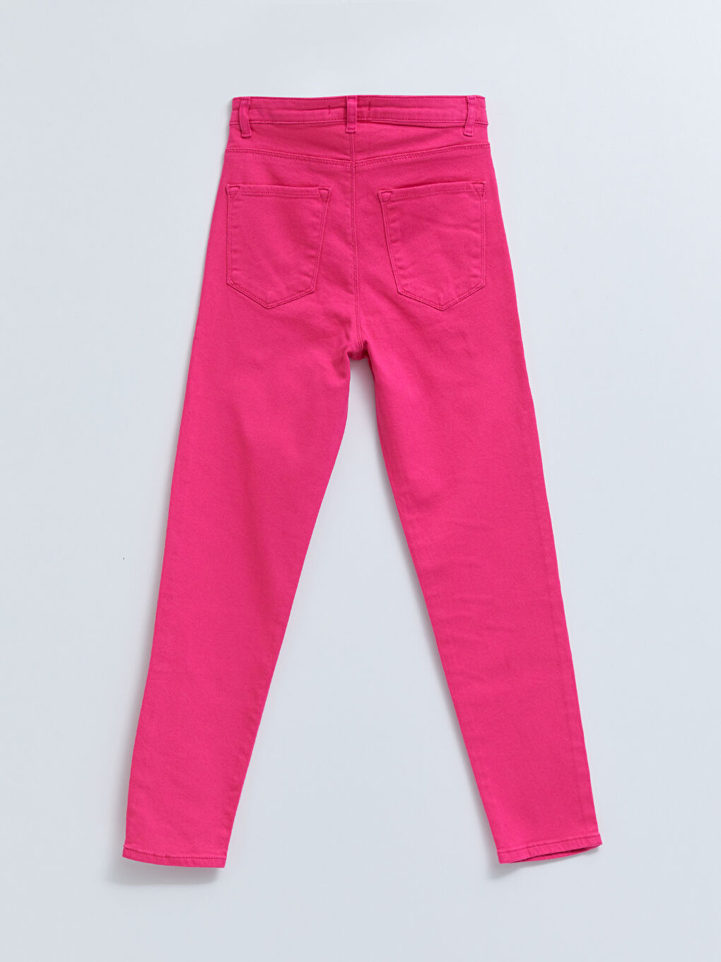 Fuşya Normal Bel Slim Fit Düz Cep Detaylı Gabardin Kadın Pantolon-6