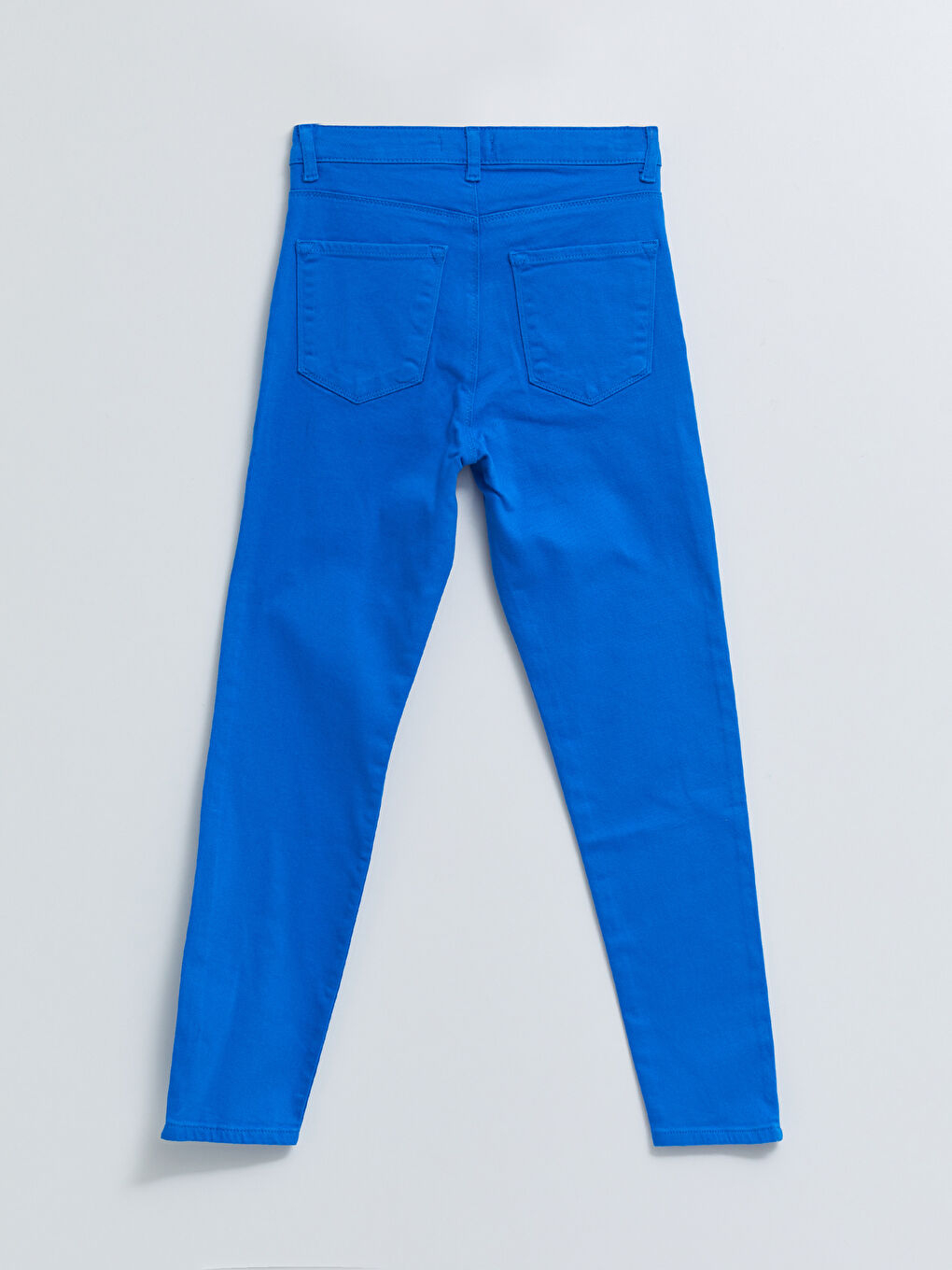 Normal Waist Slim Fit Straight Pocket Detailed Gabardine Women's Trousers-6