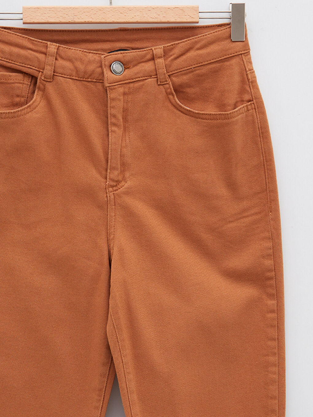 Normal Waist Slim Fit Straight Pocket Detailed Gabardine Women's Trousers -S27143Z8-GBL