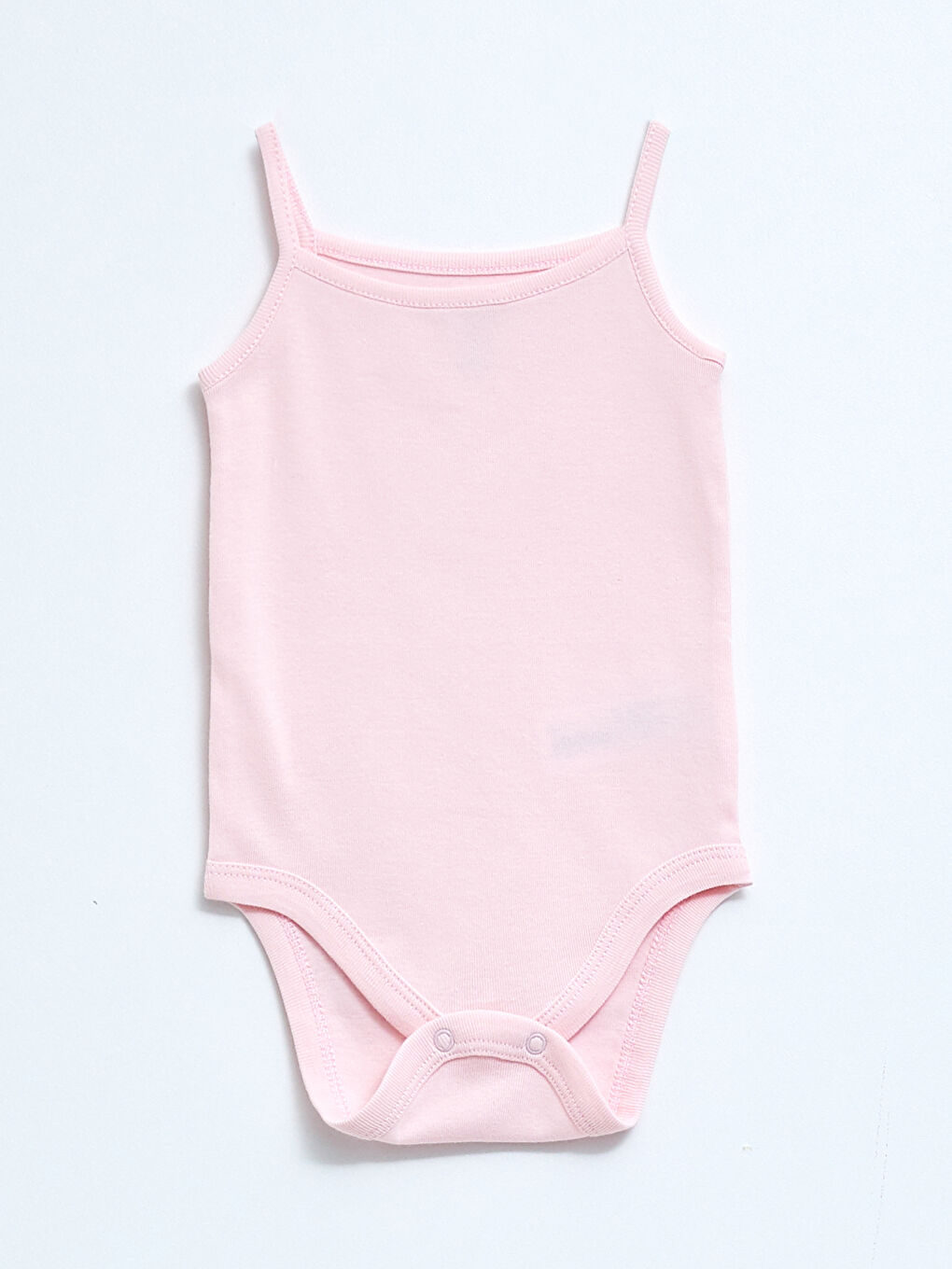Square Neck Strap Basic Cotton Baby Girl Body With Snap Fastener 2 Pieces-2