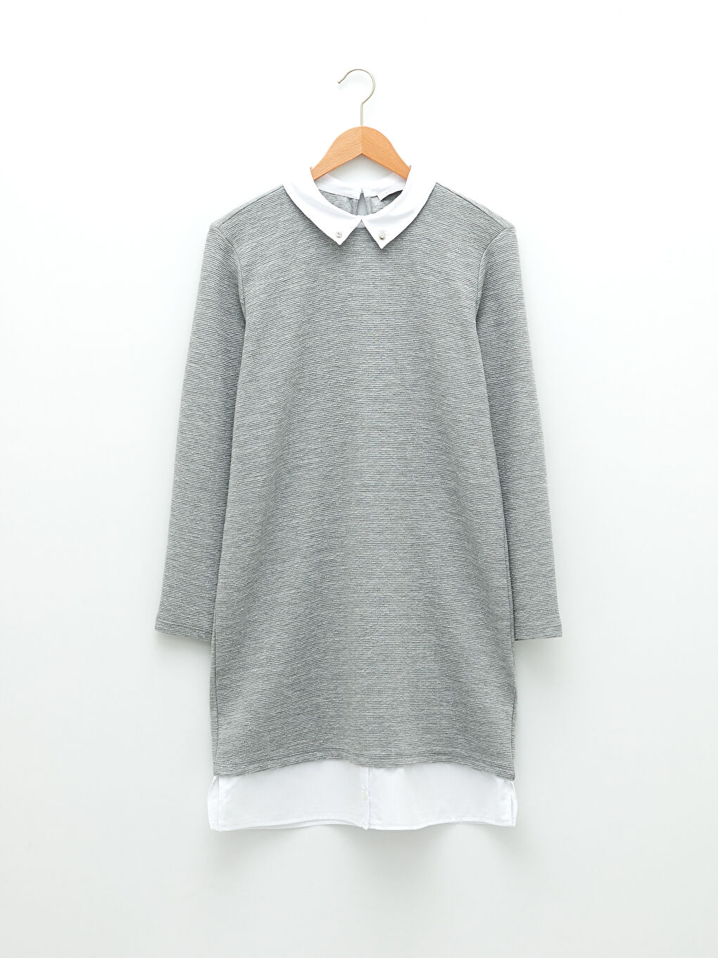 Polo Neck Straight Long Sleeve Women's Tunic-5