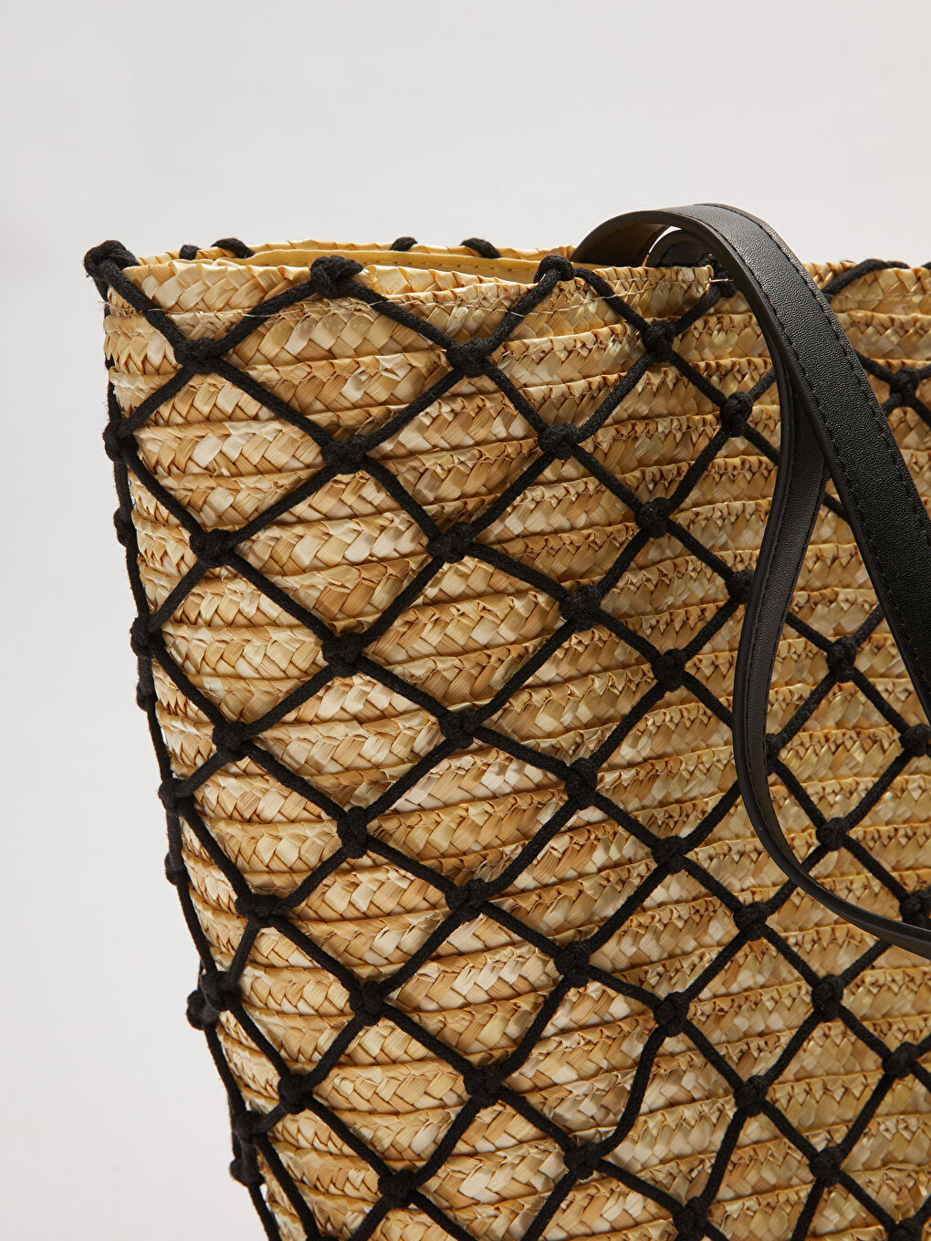 Straw Detailed Women's Beach Bag -S27172Z8-CR8