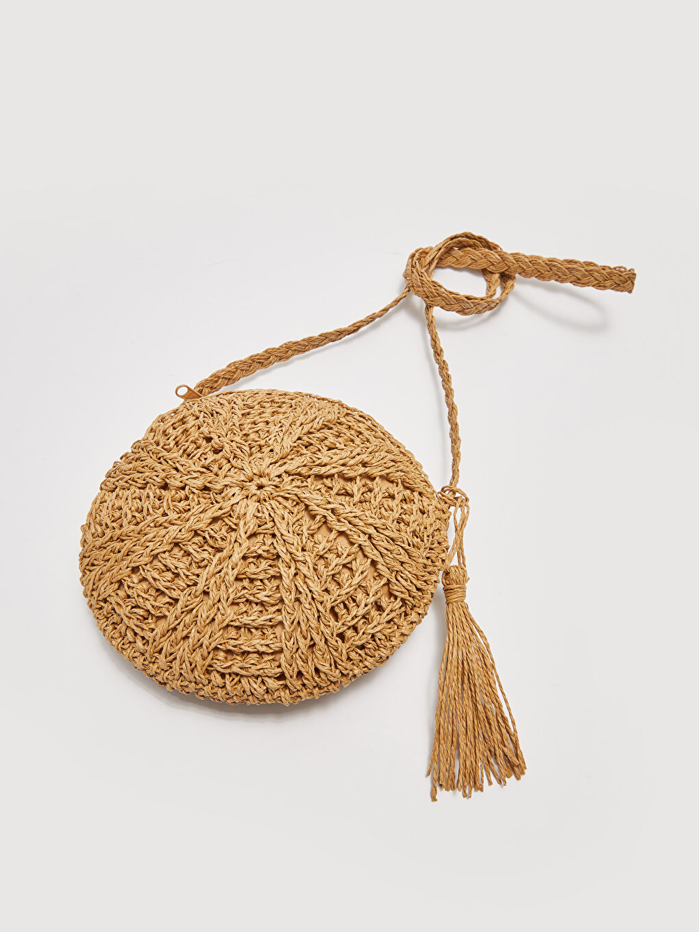 Sac d'épaule en paille à motifs pour Femmes-2