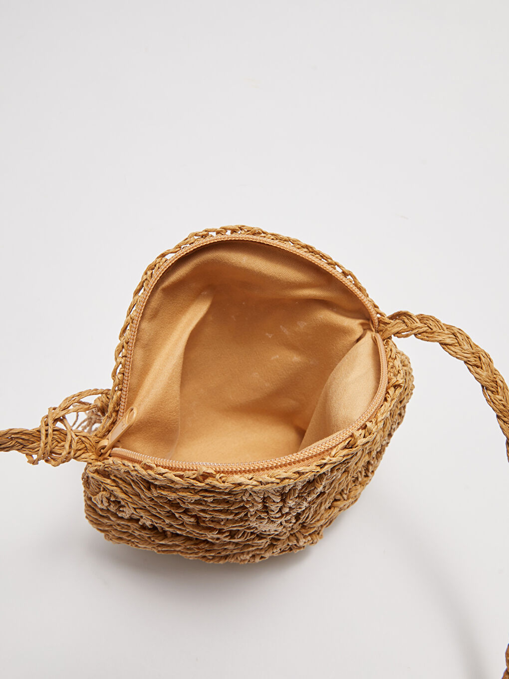 Sac d'épaule en paille à motifs pour Femmes-4