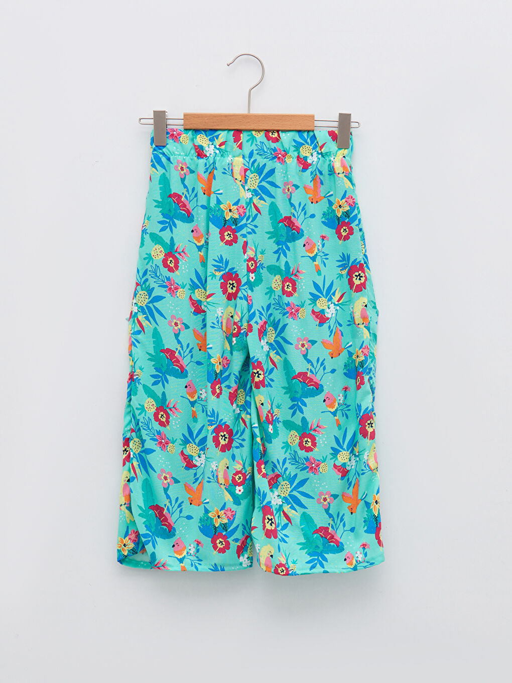 Elastic Waist Patterned Viscose Girl Capri-1