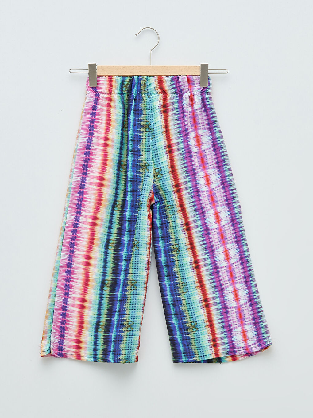 Elastic Waist Patterned Viscose Girl Capri-1