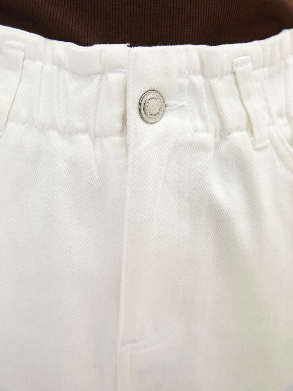 Normal Waist Standard Fit Pocket Detailed Gabardine Fabric Women's Trousers-3