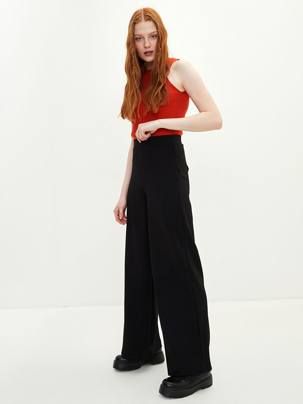LCW Vision Normal Waist Standard Fit Ottoman Women's Trousers -S27206Z8-CVL