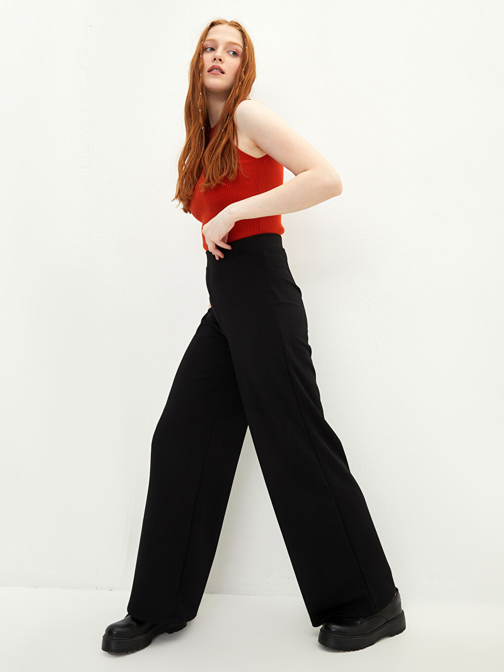 LCW Vision Normal Waist Standard Fit Ottoman Women's Trousers -S27206Z8-CVL