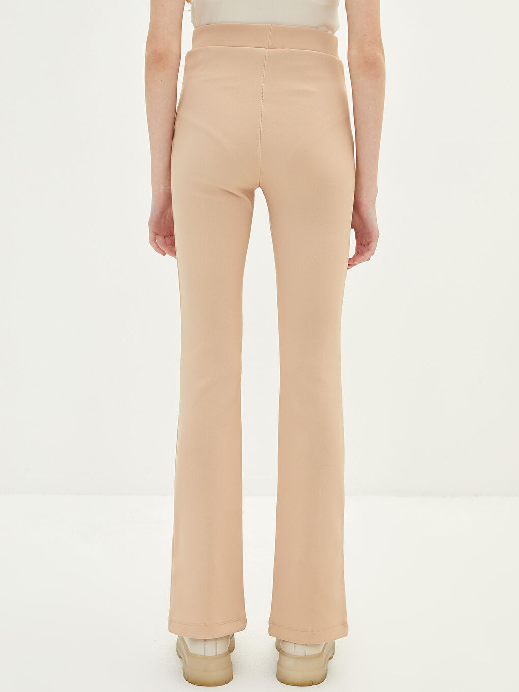 Normal Waist Slim Fit Ottoman Women's Trousers-4