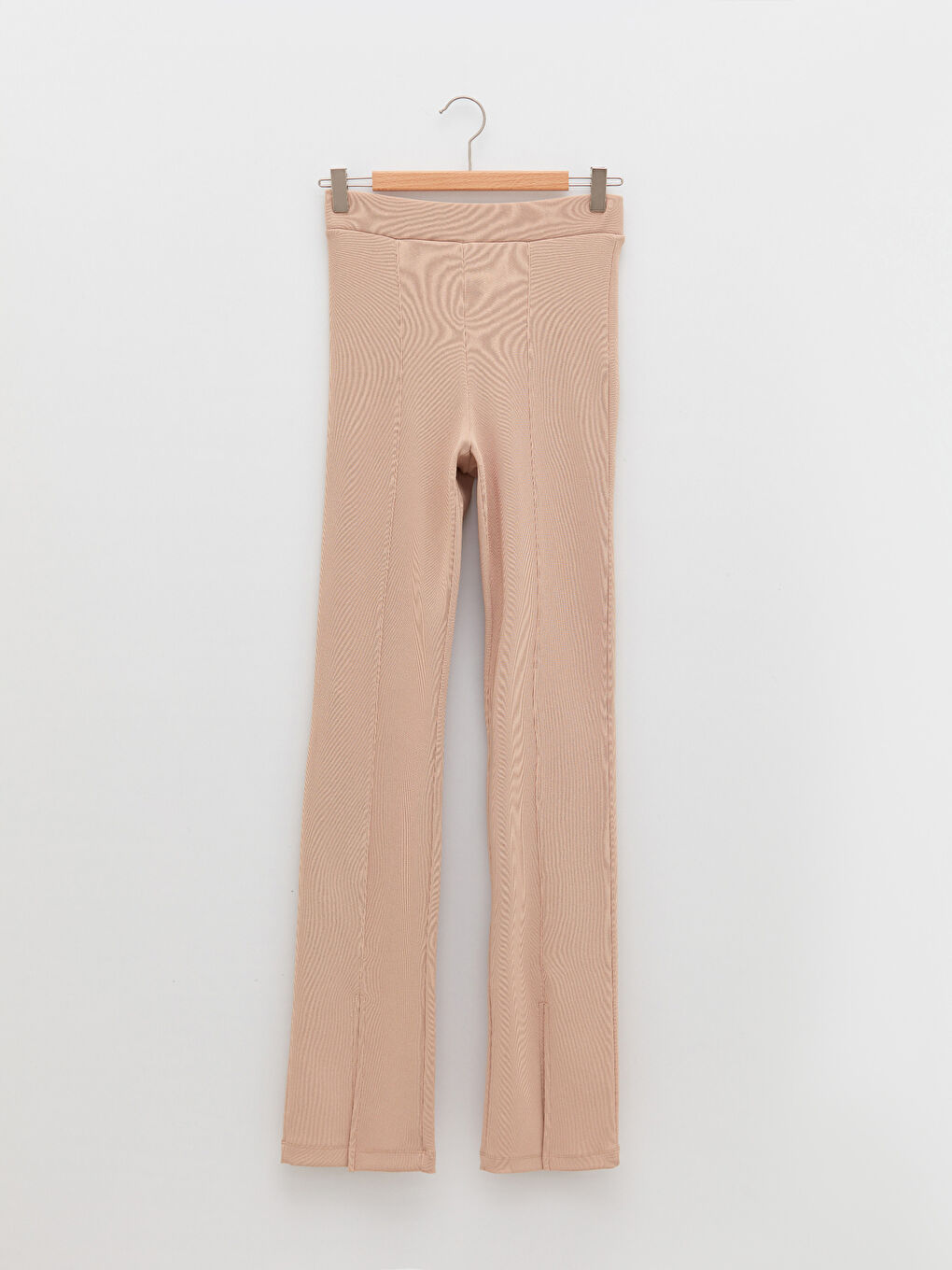 Normal Waist Slim Fit Ottoman Women's Trousers-5